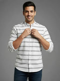 Vida Loca Men's Multi Stripe Strip Full Sleeve Shirt
