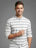 Vida Loca Men's Multi Stripe Strip Full Sleeve Shirt