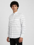 Vida Loca Men's Single Stripe Strip Full Sleeve Shirt