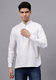 Men's Cotton Blend Slim Fit Short Kurta