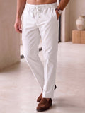 Men’s Cotton Drawstring Casual Trousers | Comfortable Regular Fit Pants