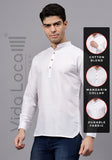 Men's Cotton Blend Slim Fit Short Kurta