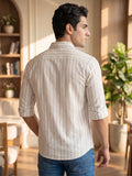 Men’s Striped Casual Shirt – Pure Cotton Fabric