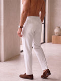 Men’s Cotton Drawstring Casual Trousers | Comfortable Regular Fit Pants