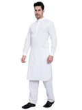 Men Pure Cotton Full Sleeve Pathani Kurta Set
