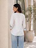 Women’s Rayon Embroidered Peplum Top –Ethnic Casual Wear with 3/4 Sleeves