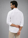Men's White Self-Design Pure Cotton Straight Kurta | Mandarin Collar | Full Sleev