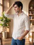 Men’s Striped Casual Shirt – Pure Cotton Fabric