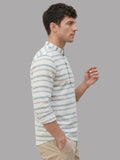 100% Cotton Mens Strip Full Sleeve Kurta