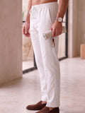 Men’s Cotton Drawstring Casual Trousers | Comfortable Regular Fit Pants