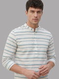100% Cotton Mens Strip Full Sleeve Kurta