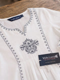 Women’s Rayon Embroidered Peplum Top –Ethnic Casual Wear with 3/4 Sleeves