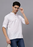 Men's Cotton Blend Slim Fit Short Kurta