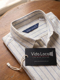 Men’s Striped Casual Shirt – Pure Cotton Fabric
