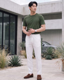 Men’s Cotton Drawstring Casual Trousers | Comfortable Regular Fit Pants