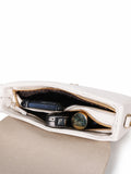 Women’s Stylish PU Leather Handbag with Top Handle & Adjustable Shoulder Strap – White