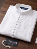Men's Pure Cotton Embroidered White Kurta | Mandarin Collar | Full Sleeves | Ethnic Wear