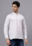 Men's Cotton Blend Slim Fit Short Kurta