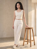 Vida Loca Cream Color Trousers For Women And Girls