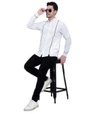 Men Designer Front Piping Cotton Slim Fit Shirt