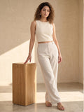 Vida Loca Cream Color Trousers For Women And Girls