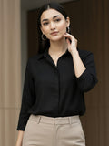 Women 3/4Th sleeve Spread Collar Shirts