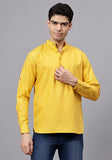 Men's Cotton Blend Slim Fit Short Kurta