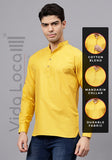 Men's Cotton Blend Slim Fit Short Kurta