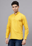 Men's Cotton Blend Slim Fit Short Kurta