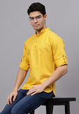 Men's Cotton Blend Slim Fit Short Kurta