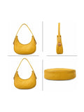 Women’s Stylish PU Leather Hobo Shoulder Bag | Elegant Mustard Yellow Handbag