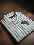 Women’s Pure Cotton Striped Shirt Top | 3/4 Sleeve Casual Button-Down Tunic | Comfortable Regular Fit