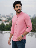 Men's White Self-Design Pure Cotton Straight Kurta | Mandarin Collar | Full Sleev