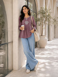 Women’s Rayon Embroidered Peplum Top –Ethnic Casual Wear with 3/4 Sleeves