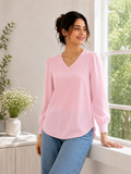 Women Solid V-Neck Regular Fit Top