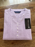 Women’s Peach Rayon Solid Straight Kurti with Button Detailing & 3/4 Sleeves