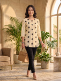 Women’s Lemon Pure Cotton Butterfly Printed Casual Kurti Top